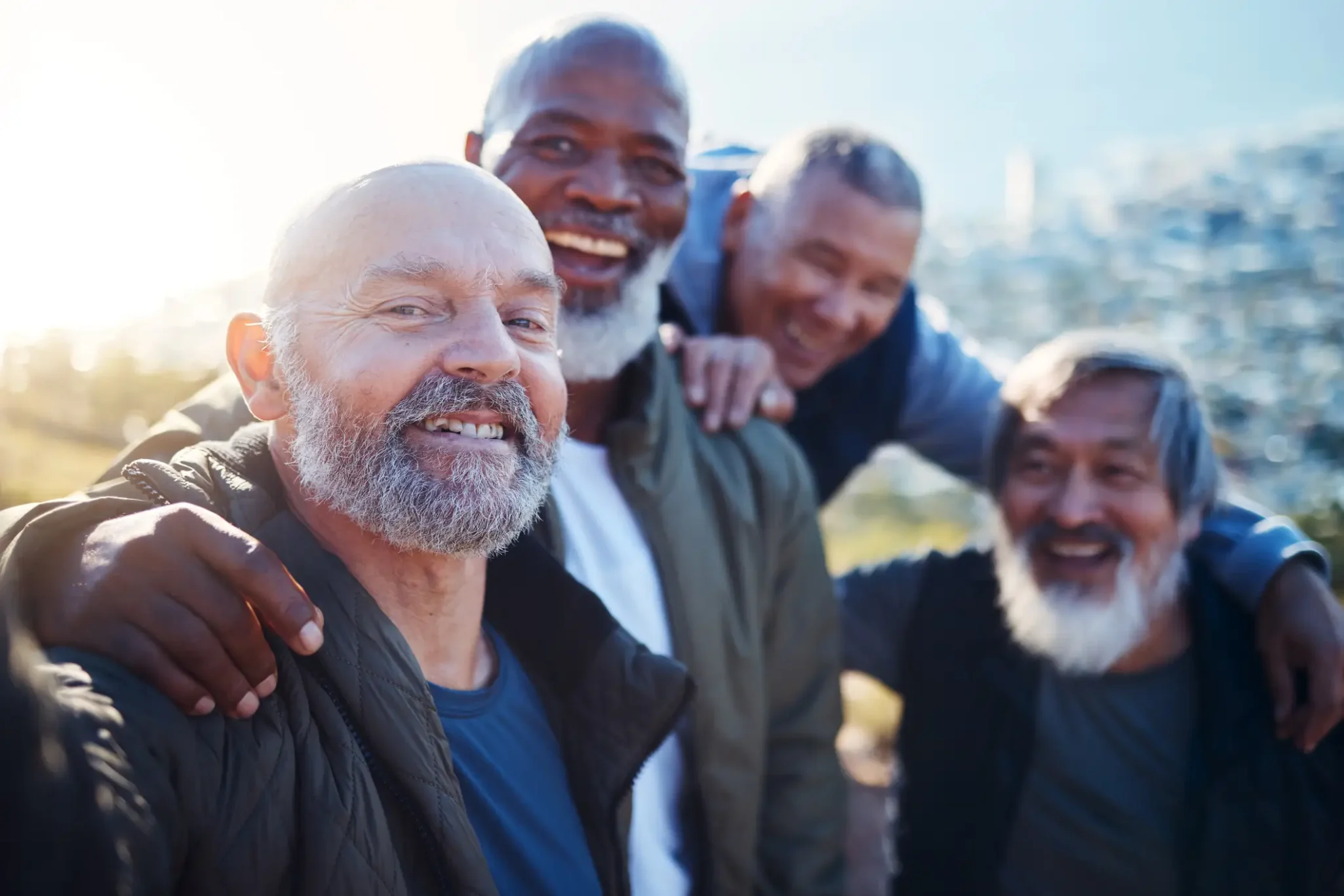 LAUCIR April 2025 Blog Featured Image Four senior men enjoying the outdoors together